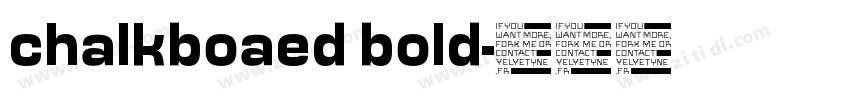 chalkboaed bold字体转换
